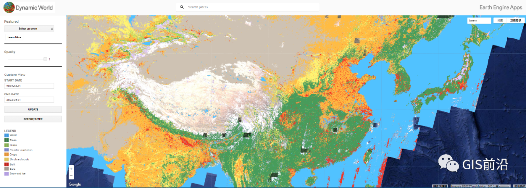 ​Google发布近实时的10m分辨率全球土地利用数据