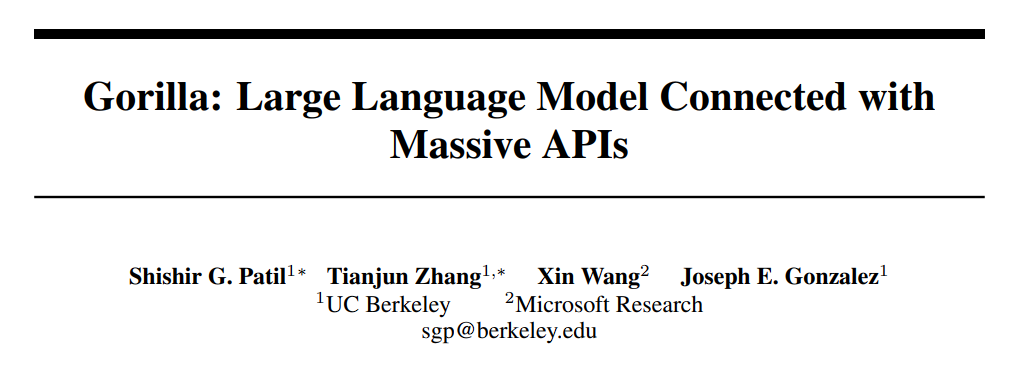 Gorilla：与海量 API 连接的大语言模型